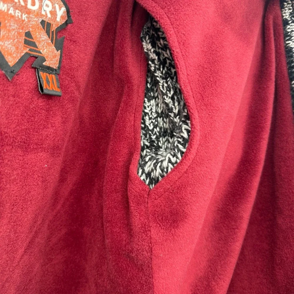 Men's Superdry fleece lined wool blend cardigan heavyweight size xxl